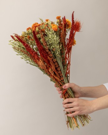 ramo flor seca luna mano