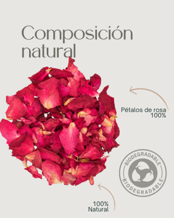 Pétalos rosas secas 1L