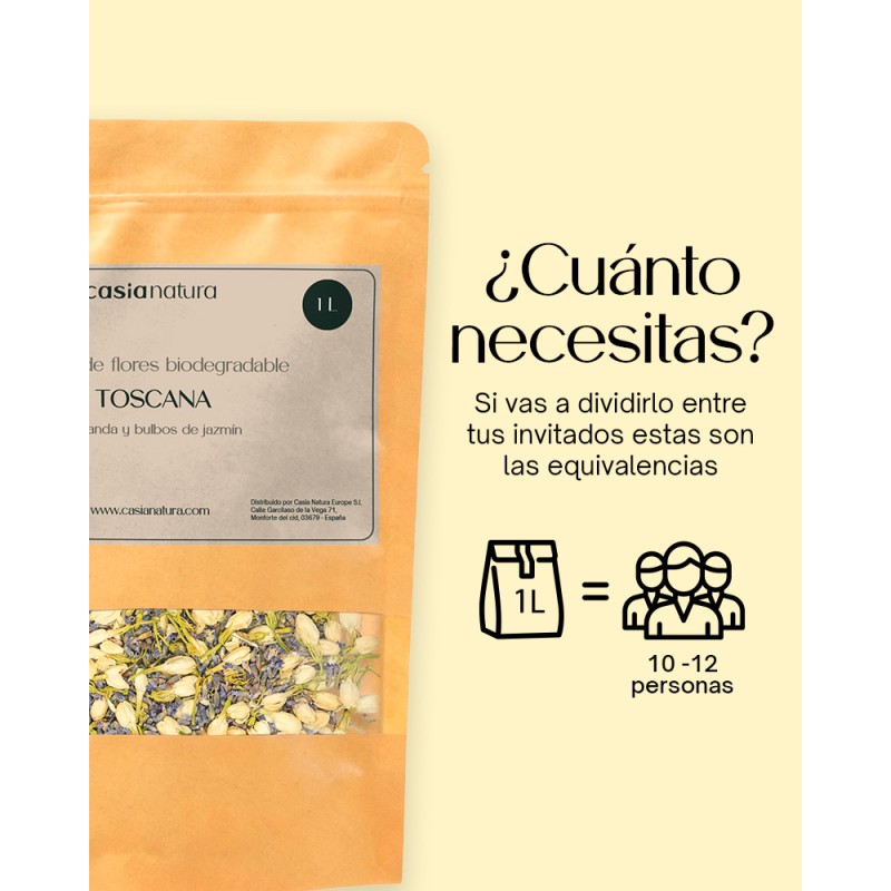medidas de confeti para boda por invitados