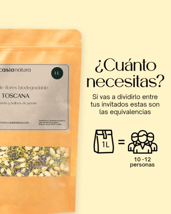 medidas de confeti para boda por invitados