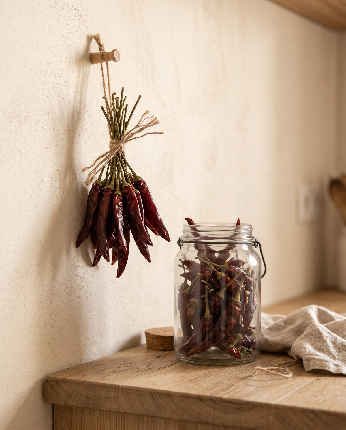 Ideia de utilização: malaguetas secas decorativas grená a decorar. Velas e acessórios não incluídos.