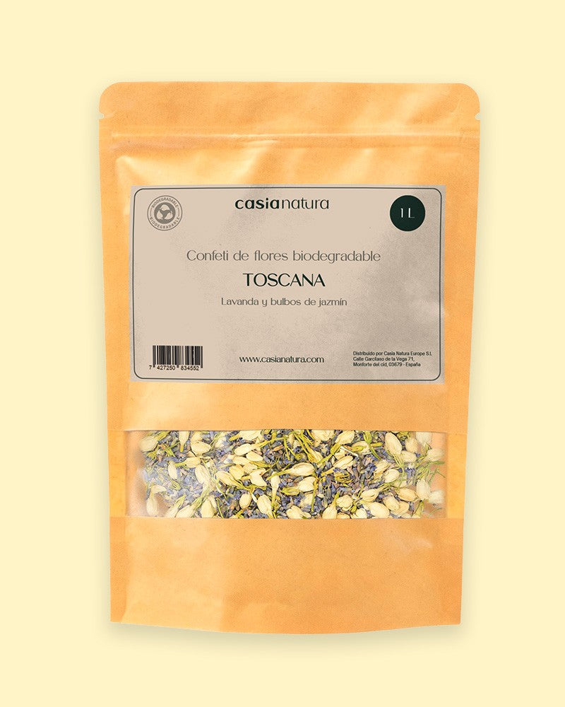 Toscana - Confeti biodegradable | Petalos secos | 1L