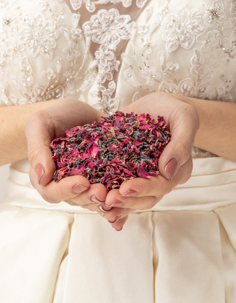 Burgundy premium - Confeti biodegradable | Petalos secos | 1L