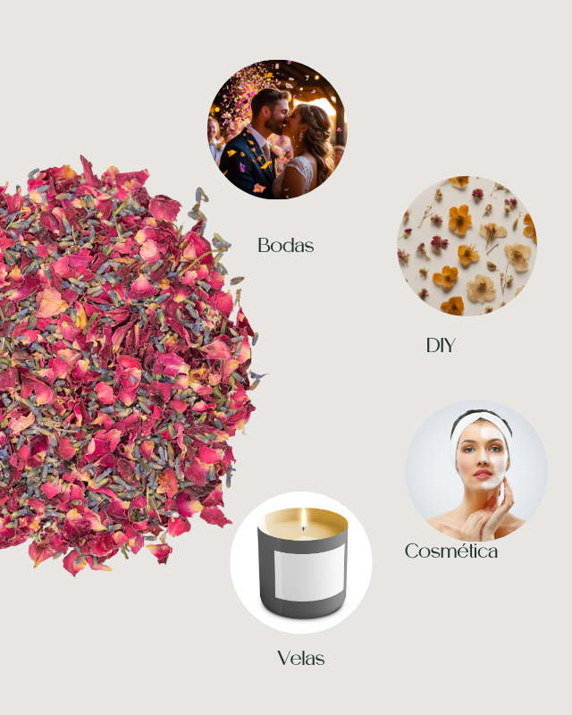 Burgundy premium - Confeti biodegradable | Petalos secos | 1L